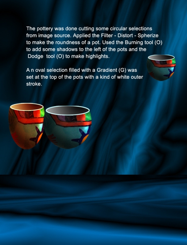 Creation of Souvenirs In Blue: Step 2